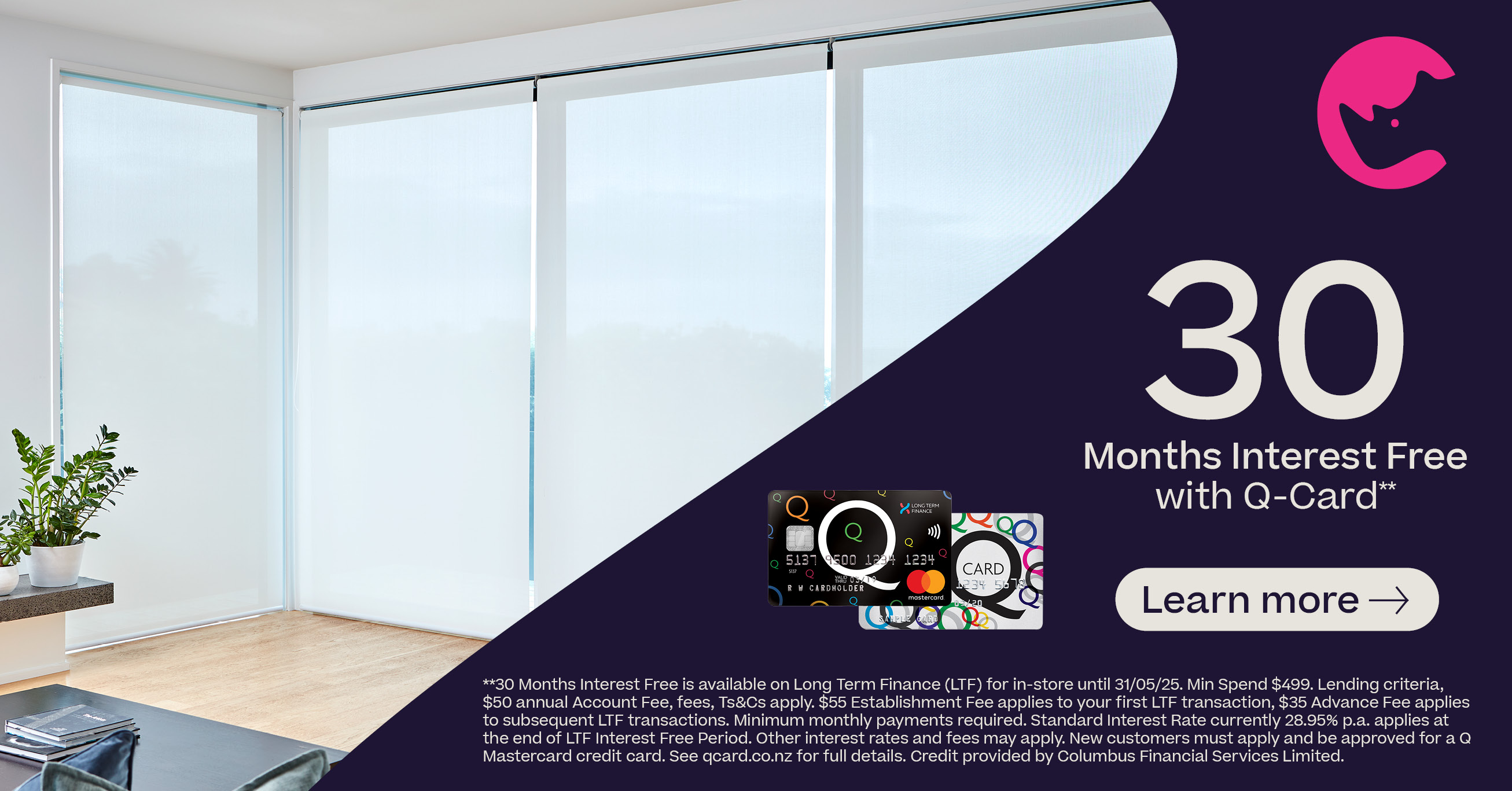 30 Months Interest Free with Q-Card**
